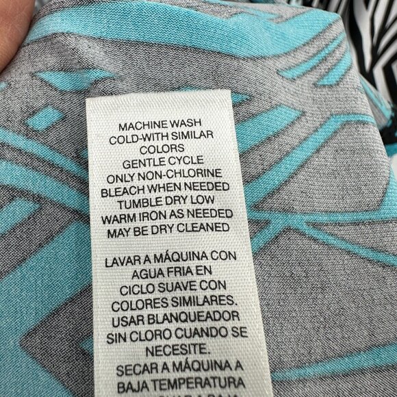 Easywear By Chicos Cardigan Womens Open Travelers Slinky Geometric Multicolor L - Picture 10 of 11